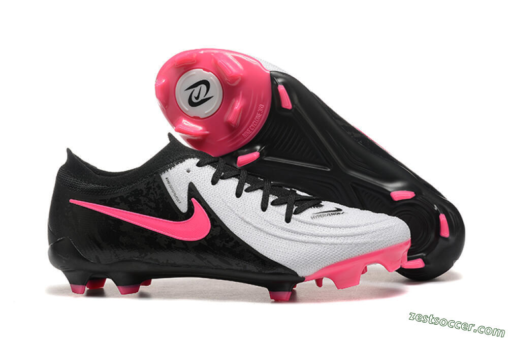 Nike Phantom Luna Elite NU FG Low-Tops Soccer Cleats - White/Black/Pink 0