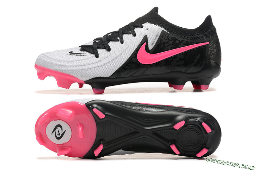 Nike Phantom Luna Elite NU FG Low-Tops Soccer Cleats - White/Black/Pink 1