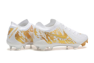 Nike Phantom Luna Elite NU FG Low-Tops Soccer Cleats - White/Gold
