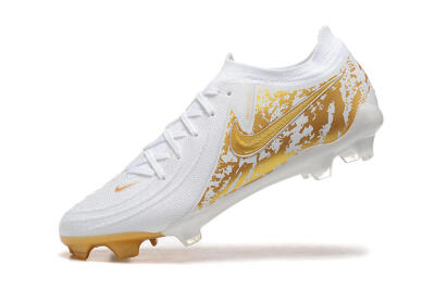 Nike Phantom Luna Elite NU FG Low-Tops Soccer Cleats - White/Gold