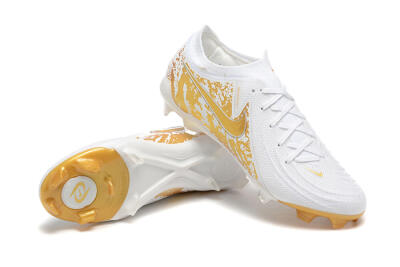 Nike Phantom Luna Elite NU FG Low-Tops Soccer Cleats - White/Gold