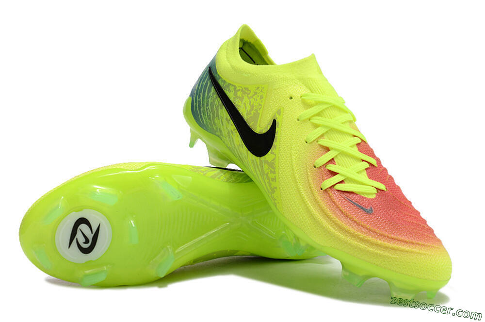 Nike Phantom Luna Elite NU FG Low-Tops Soccer Cleats - Yellow/Black/Orange 3
