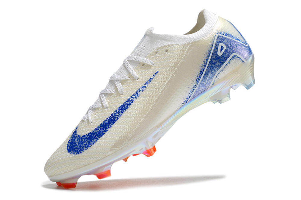 Nike Air Zoom Mercurial Vapor 16 Elite FG Low-Tops Soccer Cleats - Beige/Blue/Orange 5