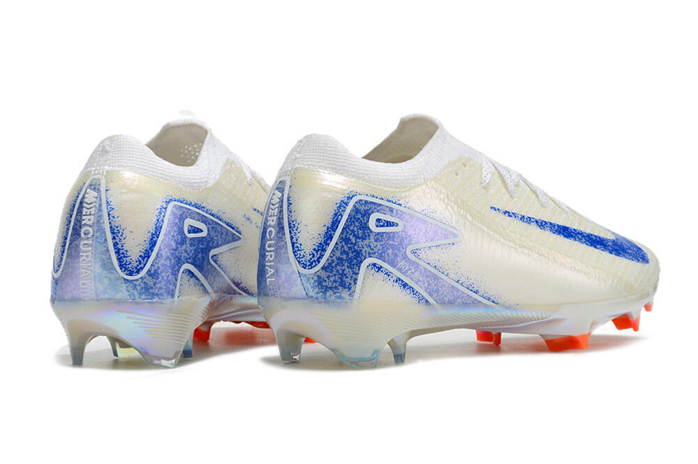 Nike Air Zoom Mercurial Vapor 16 Elite FG Low-Tops Soccer Cleats - Beige/Blue/Orange 6