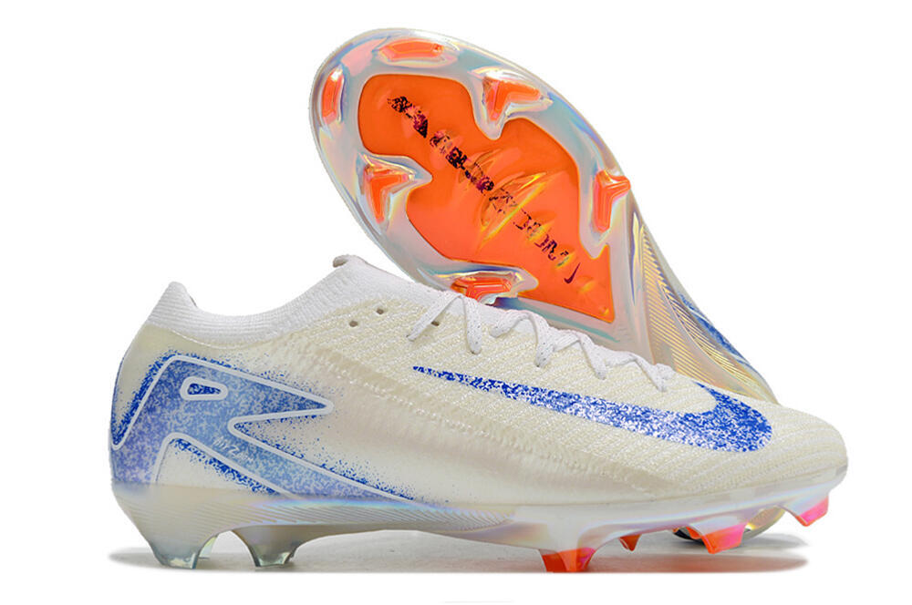 Nike Air Zoom Mercurial Vapor 16 Elite FG Low-Tops Soccer Cleats - Beige/Blue/Orange 0