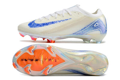Nike Air Zoom Mercurial Vapor 16 Elite FG Low-Tops Soccer Cleats - Beige/Blue/Orange