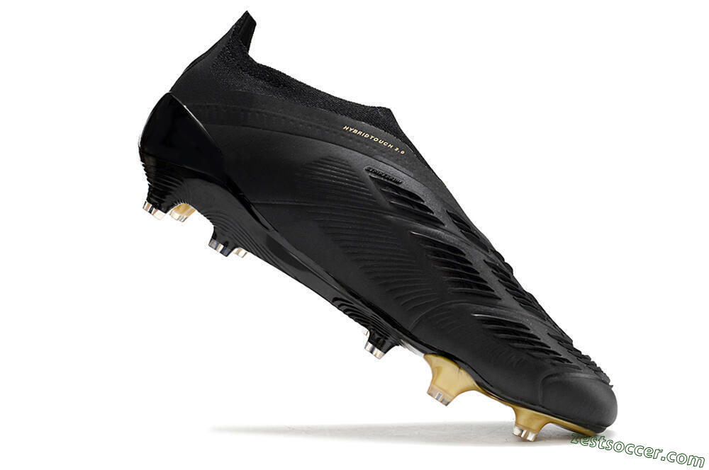 Adidas Predator Accuracy+ Laceless FG Low-Tops Soccer Cleats - Black/Gold 4