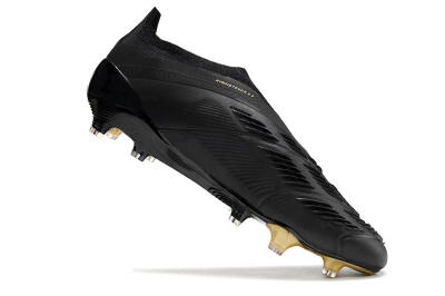 Adidas Predator Accuracy+ Laceless FG Low-Tops Soccer Cleats - Black/Gold