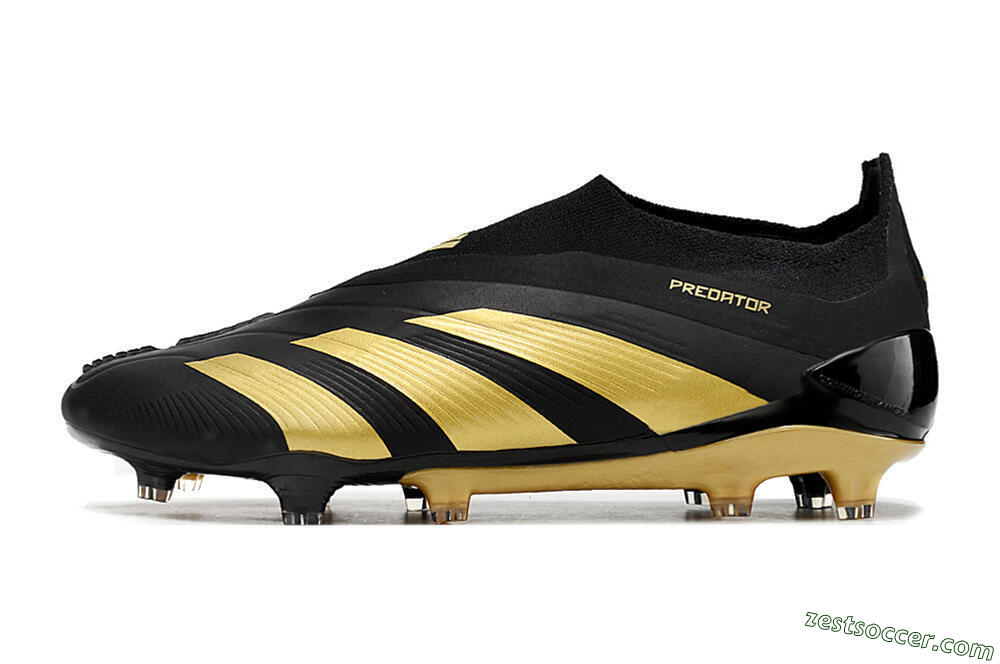 Adidas Predator Accuracy+ Laceless FG Low-Tops Soccer Cleats - Black/Gold 2