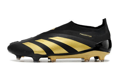Adidas Predator Accuracy+ Laceless FG Low-Tops Soccer Cleats - Black/Gold