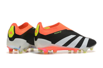 Adidas Predator Accuracy+ Laceless FG Low-Tops Soccer Cleats - Black/White/Orange