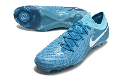 Nike Phantom Luna Elite NU FG Low-Tops Soccer Cleats - Light Blue/White
