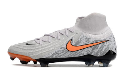 Nike Phantom Luna Elite NU FG High-Tops Soccer Cleats - Grey/Orange/Black