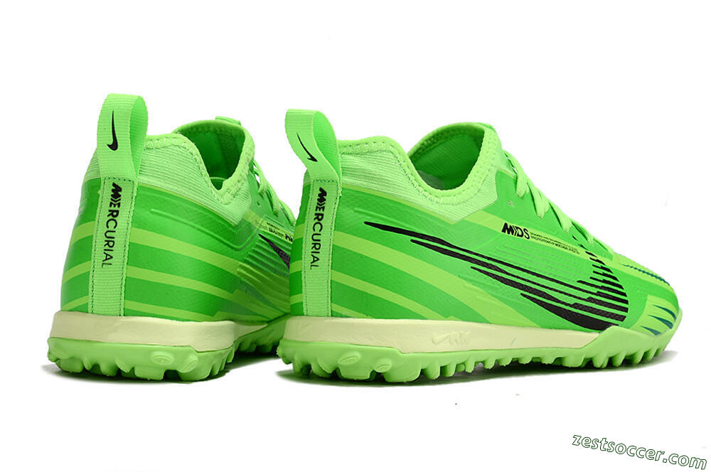 Nike Air Zoom Mercurial Vapor 15 Pro TF Low-Tops Soccer Shoes - Green/Black/Yellow 6