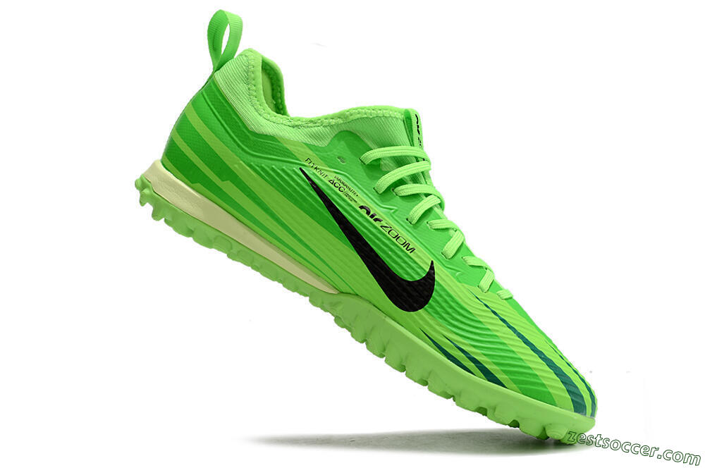 Nike Air Zoom Mercurial Vapor 15 Pro TF Low-Tops Soccer Shoes - Green/Black/Yellow 4
