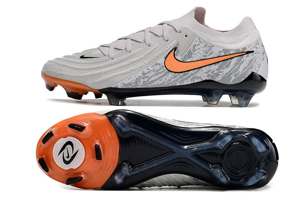 Nike Phantom Luna Elite FG Low-Tops Soccer Cleats - Grey/Orange/Black 1
