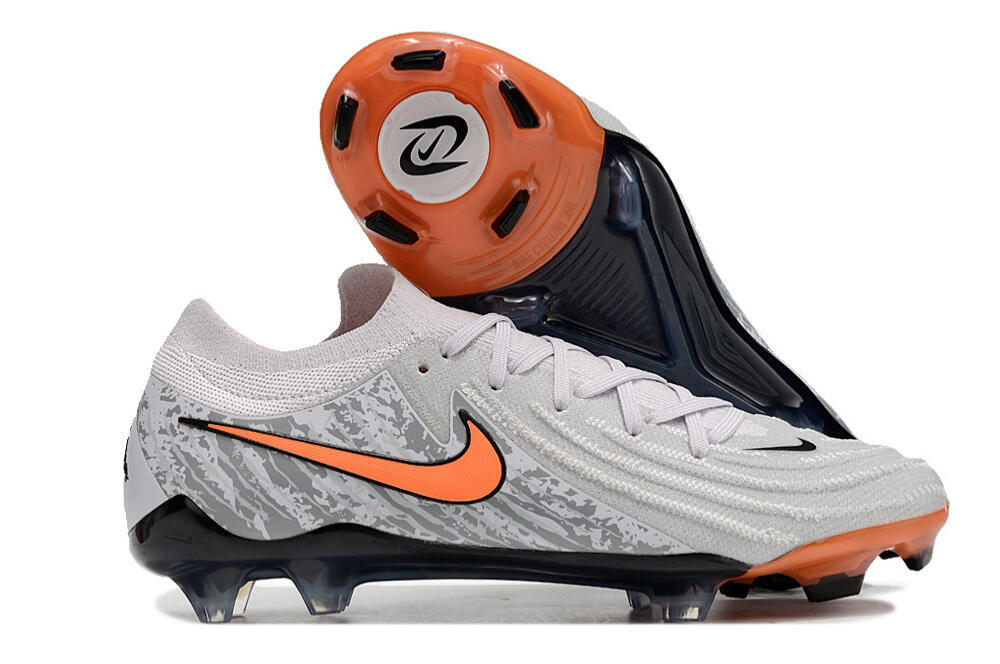 Nike Phantom Luna Elite FG Low-Tops Soccer Cleats - Grey/Orange/Black 0