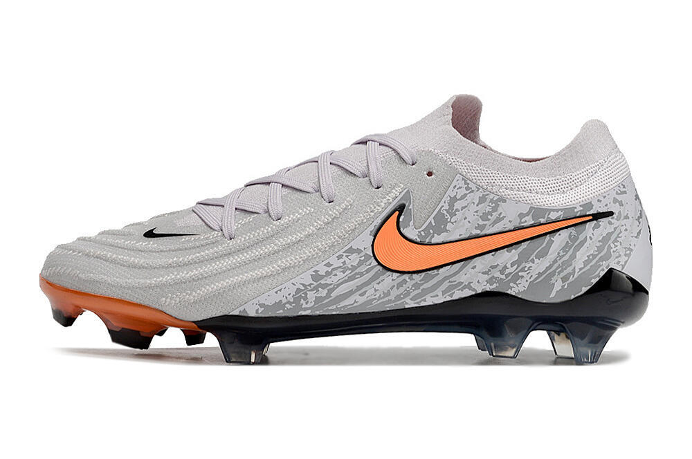 Nike Phantom Luna Elite FG Low-Tops Soccer Cleats - Grey/Orange/Black 2