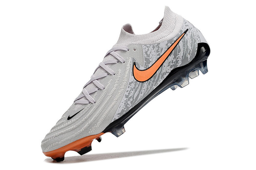Nike Phantom Luna Elite FG Low-Tops Soccer Cleats - Grey/Orange/Black 4
