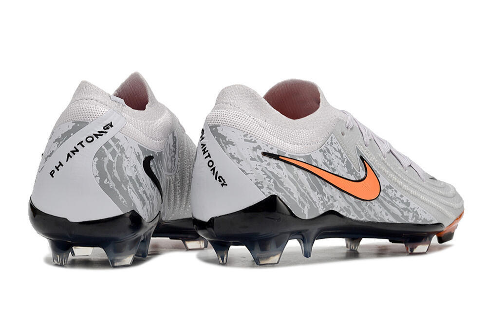 Nike Phantom Luna Elite FG Low-Tops Soccer Cleats - Grey/Orange/Black 6