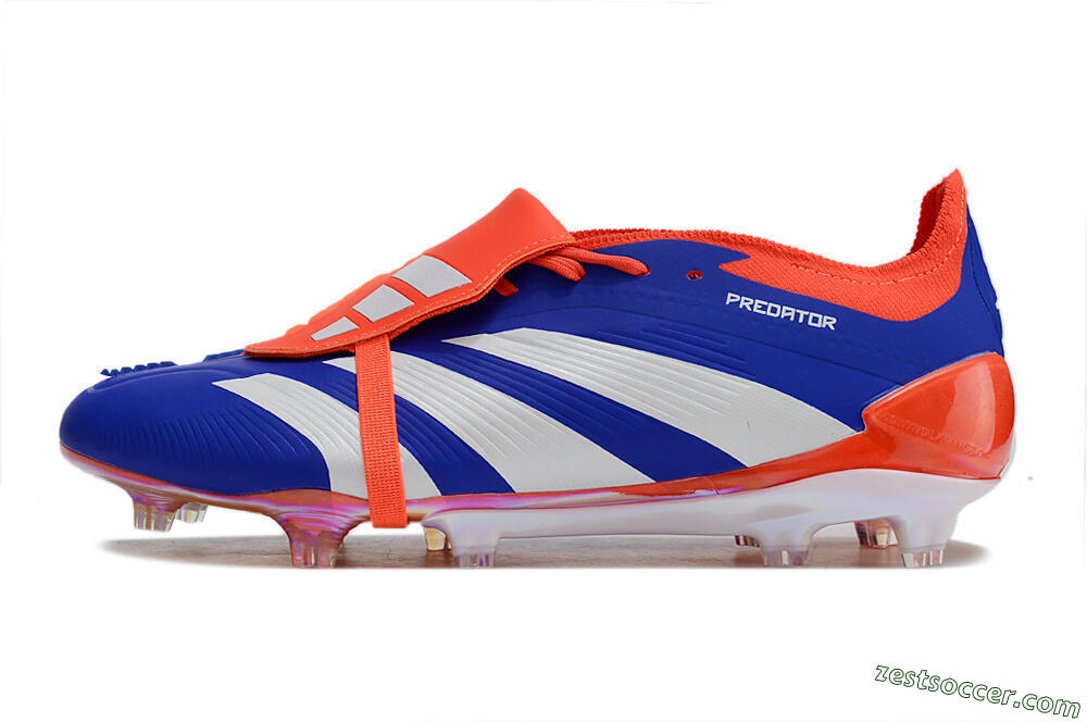 Adidas Predator Elite Foldover Tongue FG Low-Tops Soccer Cleats - Blue/White/Red 2