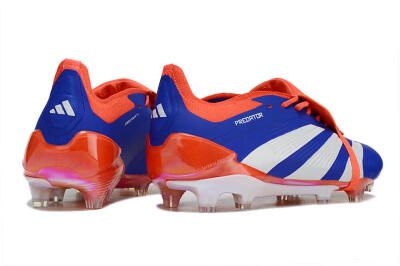 Adidas Predator Elite Foldover Tongue FG Low-Tops Soccer Cleats - Blue/White/Red