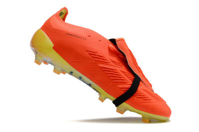 Adidas Predator Elite Foldover Tongue FG Low-Tops Soccer Cleats - Red/Black/Yellow