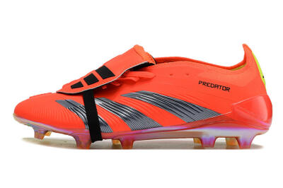 Adidas Predator Elite Foldover Tongue FG Low-Tops Soccer Cleats - Red/Black/Yellow