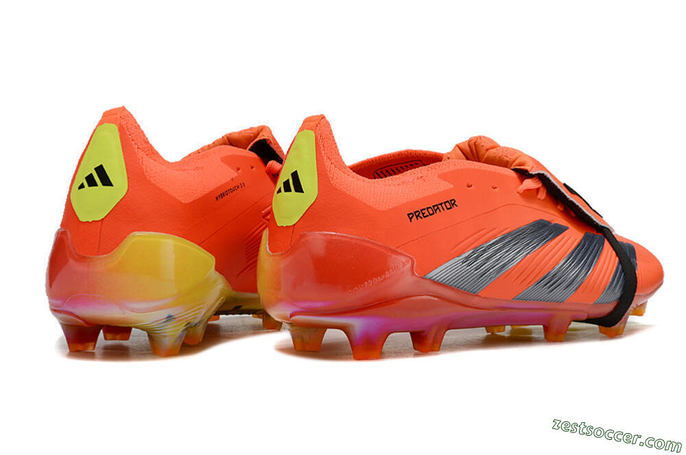 Adidas Predator Elite Foldover Tongue FG Low-Tops Soccer Cleats - Red/Black/Yellow 6