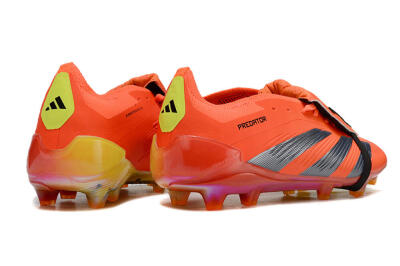 Adidas Predator Elite Foldover Tongue FG Low-Tops Soccer Cleats - Red/Black/Yellow