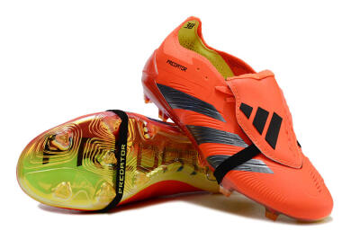 Adidas Predator Elite Foldover Tongue FG Low-Tops Soccer Cleats - Red/Black/Yellow
