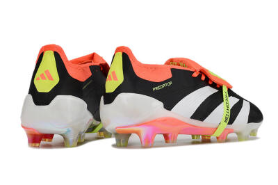 Adidas Predator Elite Foldover Tongue FG Low-Tops Soccer Cleats - Black/White/Orange