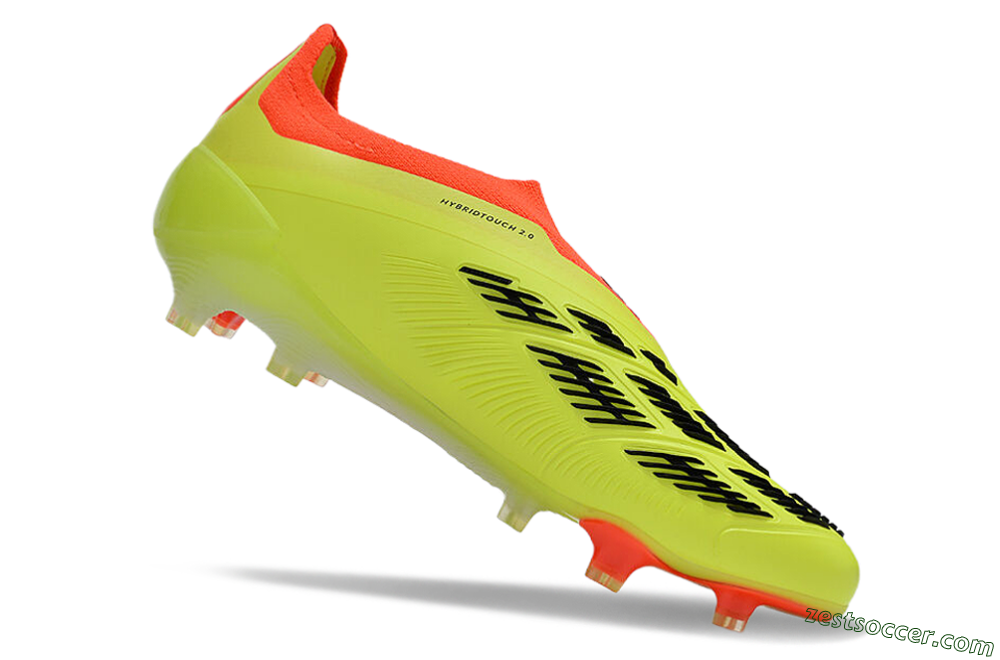 Adidas Predator Accuracy+ Laceless FG Low-Tops Soccer Cleats - Yellow/Black/Orange 4