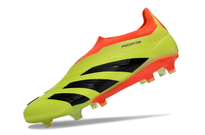 Adidas Predator Accuracy+ Laceless FG Low-Tops Soccer Cleats - Yellow/Black/Orange