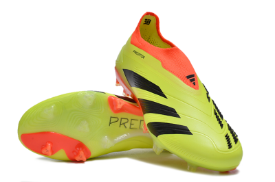 Adidas Predator Accuracy+ Laceless FG Low-Tops Soccer Cleats - Yellow/Black/Orange