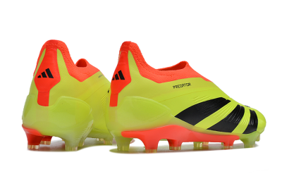 Adidas Predator Accuracy+ Laceless FG Low-Tops Soccer Cleats - Yellow/Black/Orange