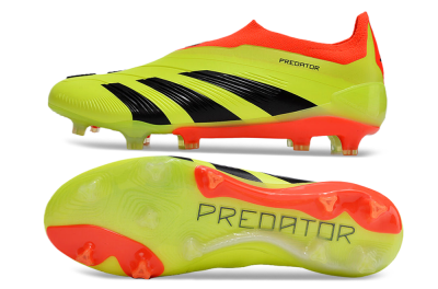 Adidas Predator Accuracy+ Laceless FG Low-Tops Soccer Cleats - Yellow/Black/Orange