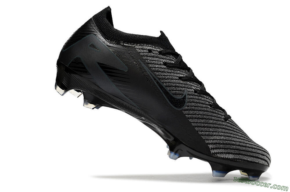 Nike Air Zoom Mercurial Vapor 16 Elite FG Low-Tops Soccer Cleats - Black/Black/Blue 4