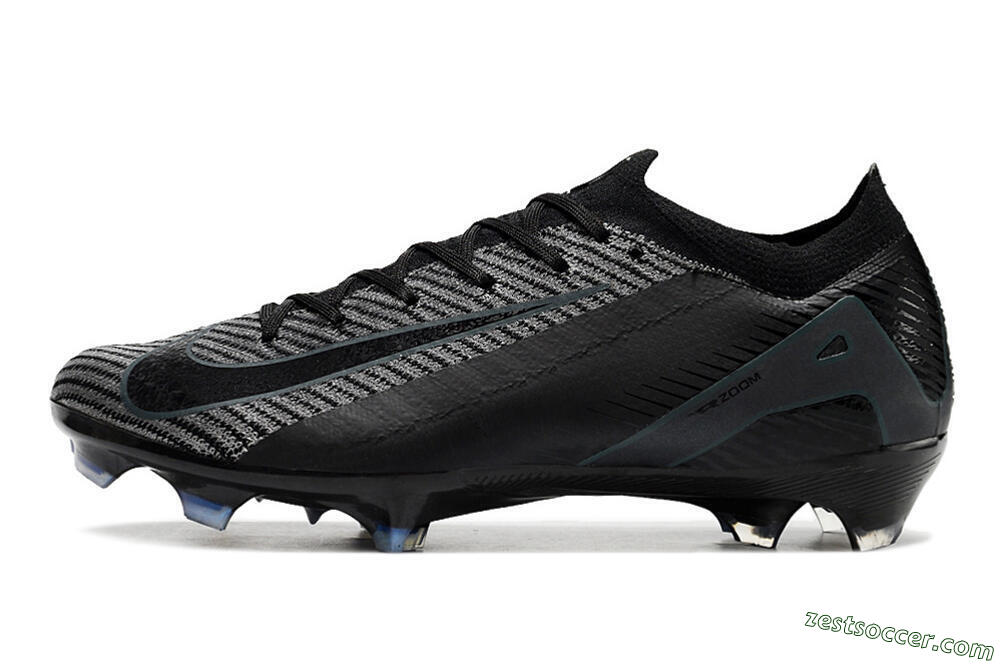 Nike Air Zoom Mercurial Vapor 16 Elite FG Low-Tops Soccer Cleats - Black/Black/Blue 2