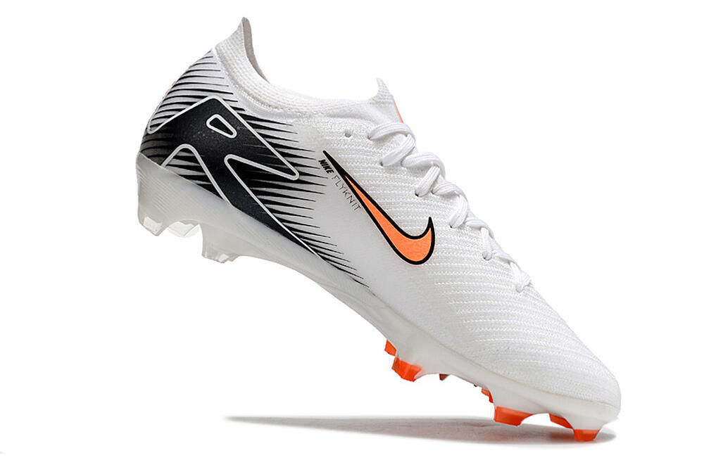 Nike Air Zoom Mercurial Vapor 16 Elite FG Low-Tops Soccer Cleats - White/Orange/Black 4