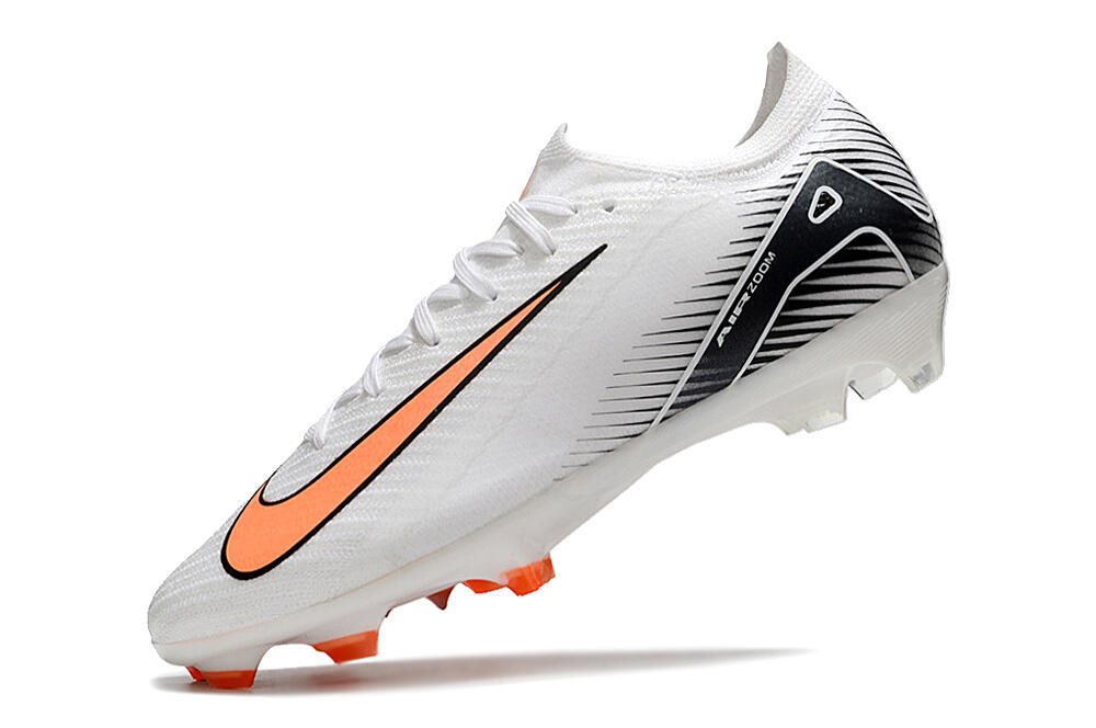 Nike Air Zoom Mercurial Vapor 16 Elite FG Low-Tops Soccer Cleats - White/Orange/Black 5