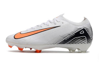 Nike Air Zoom Mercurial Vapor 16 Elite FG Low-Tops Soccer Cleats - White/Orange/Black
