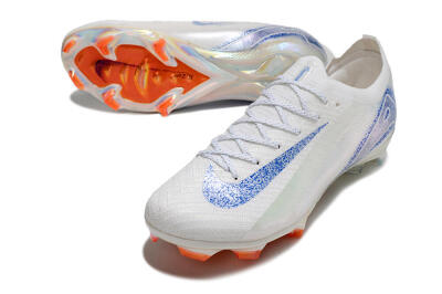Nike Air Zoom Mercurial Vapor 16 Elite FG Low-Tops Soccer Cleats - White/Silver/Blue/Orange