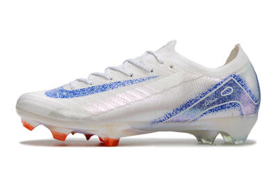 Nike Air Zoom Mercurial Vapor 16 Elite FG Low-Tops Soccer Cleats - White/Silver/Blue/Orange