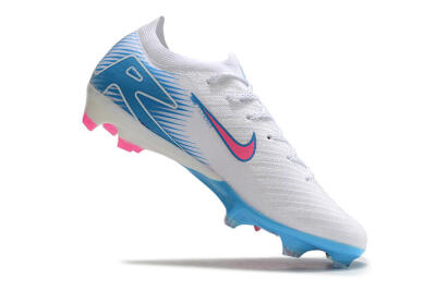 Nike Air Zoom Mercurial Vapor 16 Elite FG Low-Tops Soccer Cleats - White/Pink/Blue