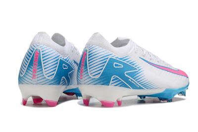 Nike Air Zoom Mercurial Vapor 16 Elite FG Low-Tops Soccer Cleats - White/Pink/Blue