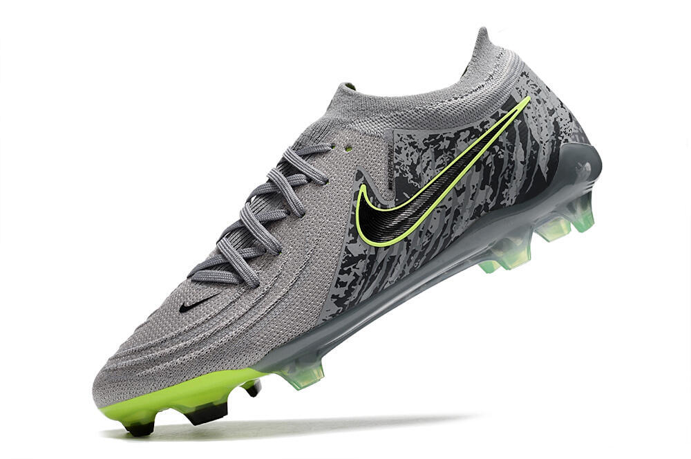 Nike Phantom Luna Elite NU FG Low-Tops Soccer Cleats - Grey/Black/Yellow 4