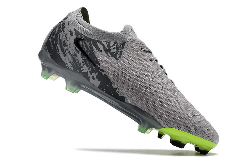 Nike Phantom Luna Elite NU FG Low-Tops Soccer Cleats - Grey/Black/Yellow 5