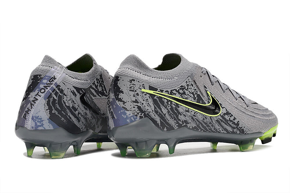 Nike Phantom Luna Elite NU FG Low-Tops Soccer Cleats - Grey/Black/Yellow 6