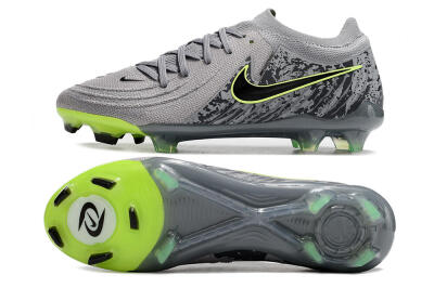 Nike Phantom Luna Elite NU FG Low-Tops Soccer Cleats - Grey/Black/Yellow